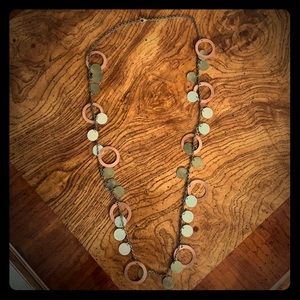 Mixed Metals Circle Necklace